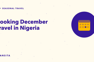 Illustrated guide cover with a calendar mark with a date highlighted: Booking December Travel in Nigeria.