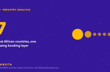 Statistic graphic: 7 West African countries, one missing booking layer, with proportional circles.