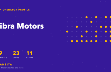 Network grid for Libra Motors: 49 terminals across 23 of the 61 cities on the Transita index, in 11 states.
