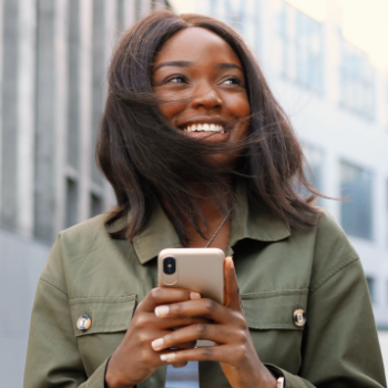 Woman with phone