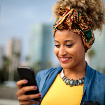 Woman with phone
